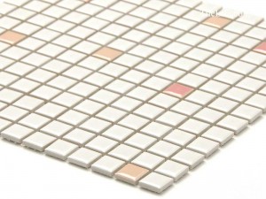 丸みがかわいい♪モザイクタイル（白色ベース）【先取り情報】