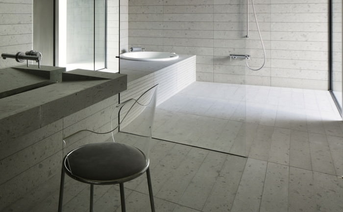 浴室床-石材-施工例写真