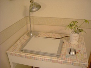 DIYタイルテーブル作り　その５　-目地詰め　完成編-