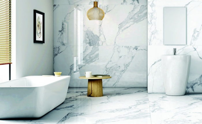 浴室壁-大理石-施工例写真