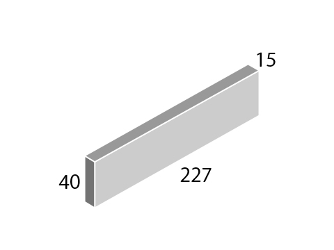 外壁タイル マジェスティ 227×40角 15mm厚ボーダー 004 41853KWA