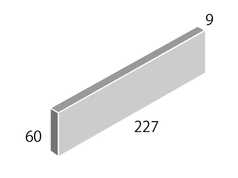 外壁タイル タンブル 227×60角平 70 43254KWA | タイルライフ リクシル
