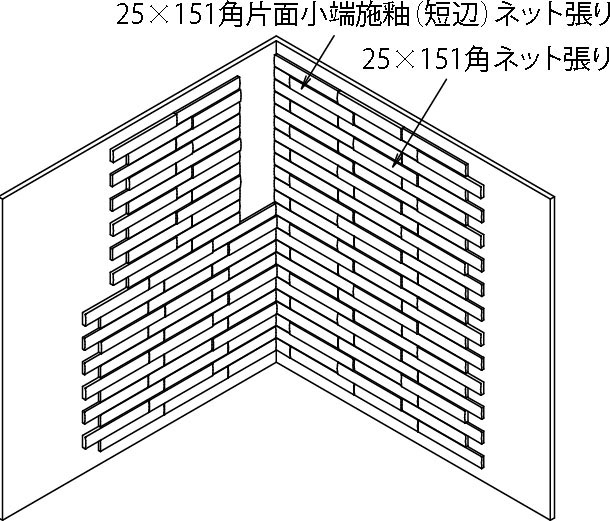 エコカラットプラス 和細工(わざいく) 25×151角ネット張り ECP-2515NET WZK2 胡桃染 くるみぞめ タイル(9ケース)　  LIXIL INAX