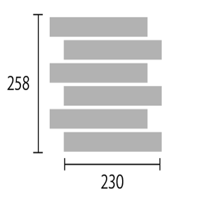 外壁タイル エイル 227×40mmボーダー 裏ドット貼り YS-22 50120KWA