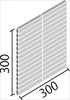 リクシル(INAX) モザイクタイル 黒彩 150×20mm角ボーダーネット張り