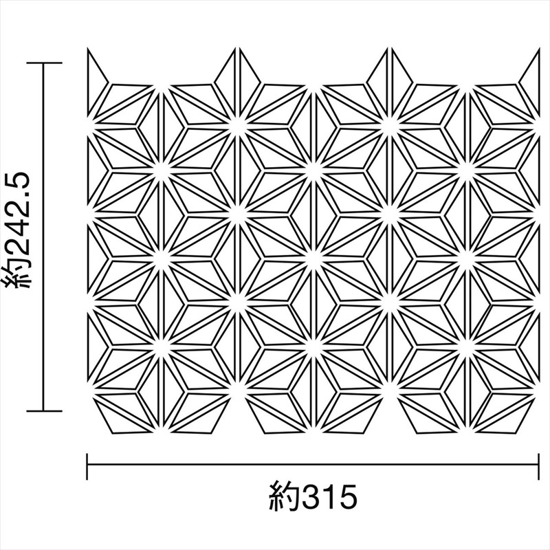 モザイクタイル 麻の葉 45×14三角形 [紙貼り] 色:FRO-015 53837NMK