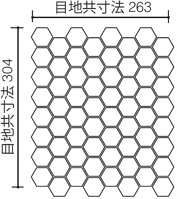 リクシル(INAX) ガラスモザイク ヘキサガラス 六角形平ネット