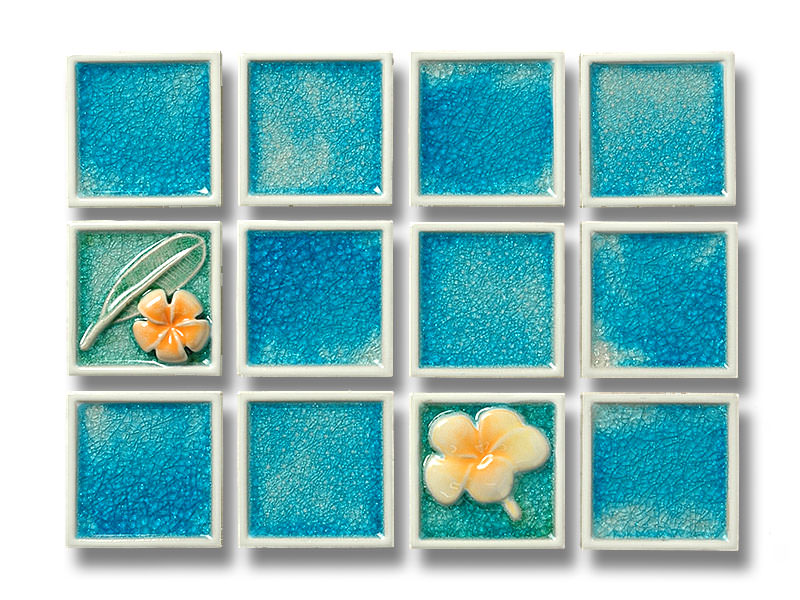 内装タイル アロハ 100角アクセント 花 76968HMS | タイルライフ