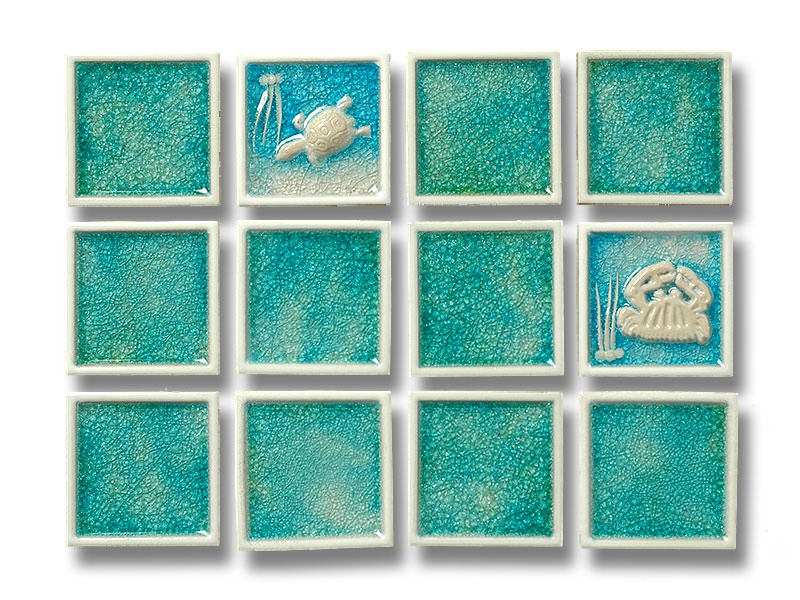 内装タイル アロハ 100角アクセント カニ 76971HMS | タイルライフ