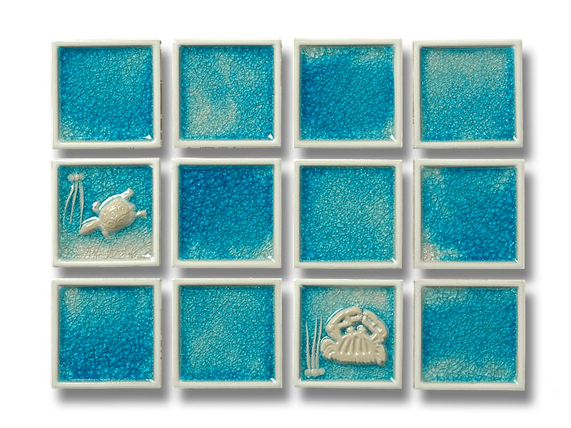 内装タイル アロハ 100角アクセント カニ 76971HMS | タイルライフ