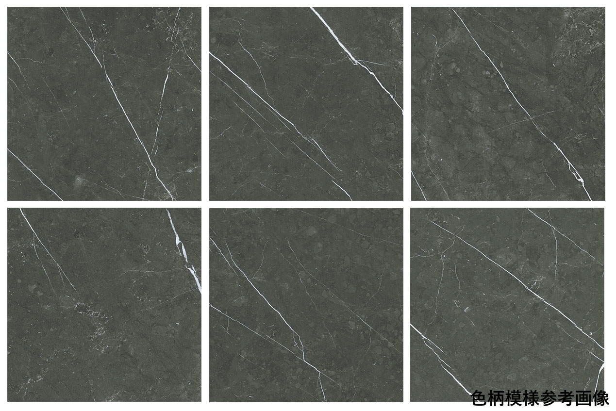 大理石調タイル 600角 磨き面(鏡面) グレー系 77056KOM | タイルライフ