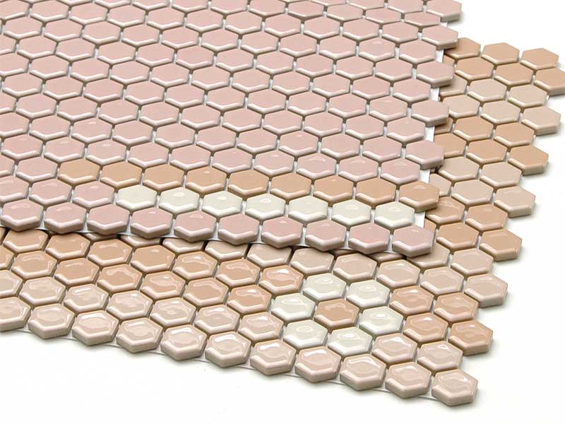 デザイン貼り六角形モザイク | タイルライフ アウトレットタイル販売