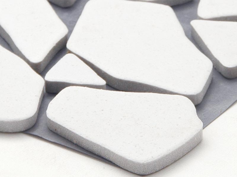 白い不規則な石材 白い不規則な石材 珍しいホワイト乱形石風の床タイル | タイル