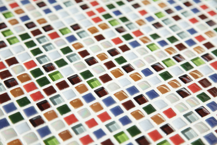 マルチカラーのミックスモザイクタイル | タイルライフ アウトレット