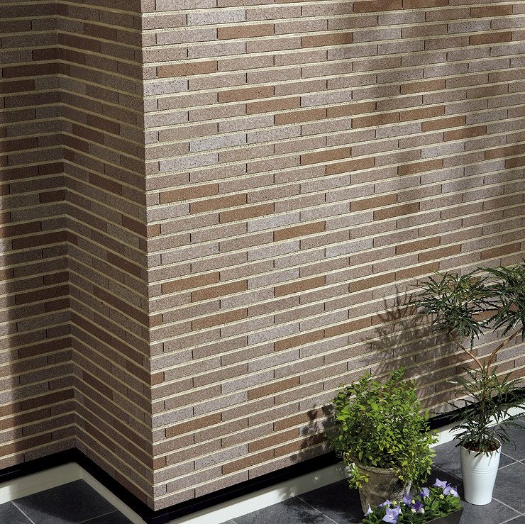 リクシル(INAX) 外壁タイル グレイズラフ 三丁掛平 HAL-3/GZR-1