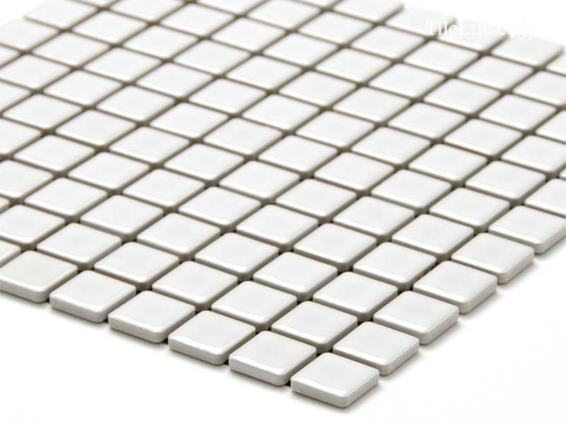舗 アートモザイクタイル ケース アートモザイク施釉25角 Art Mosaic 25角紙貼り 白 25シート入 ART25F-P-1 名古屋モザイク
