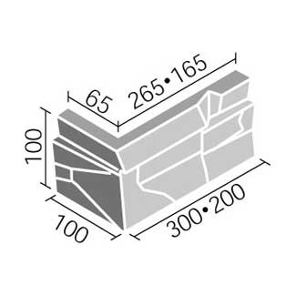 リクシル(INAX) 役物石材 ラグナロック シェラスコット LGR-C/SIE-1K 21025TMN | タイルライフ　 アウトレットタイル販売（通販）サイト