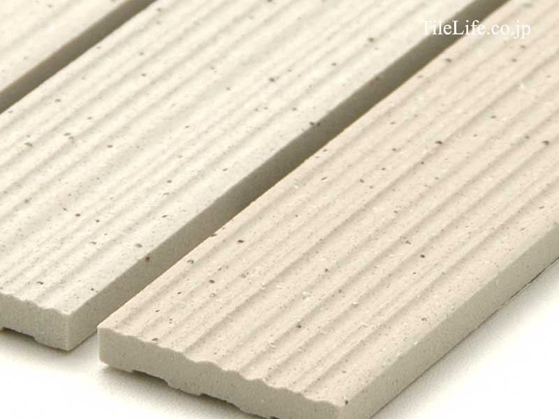 外装モザイクタイル 45四丁(50mm四丁) 2色MIX 横筋面状 195×45角 (AWC