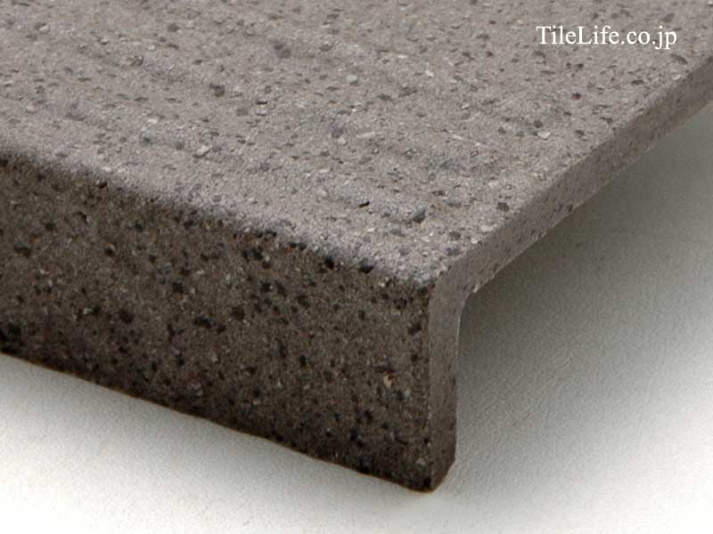 タレ付き 階段タイル 三本線 タレ タレ付 階段 L字 L型 床タイル 玄関タイル 150角 142x142 9ミリ厚 30タレ 御影石風 土間 外床 玄関 ポーチ 駐車場 DIY リフォーム 防滑 建材 エクステリア 補修 修繕 昭和 リノベーション 目印 滑り止め 階段用 段鼻