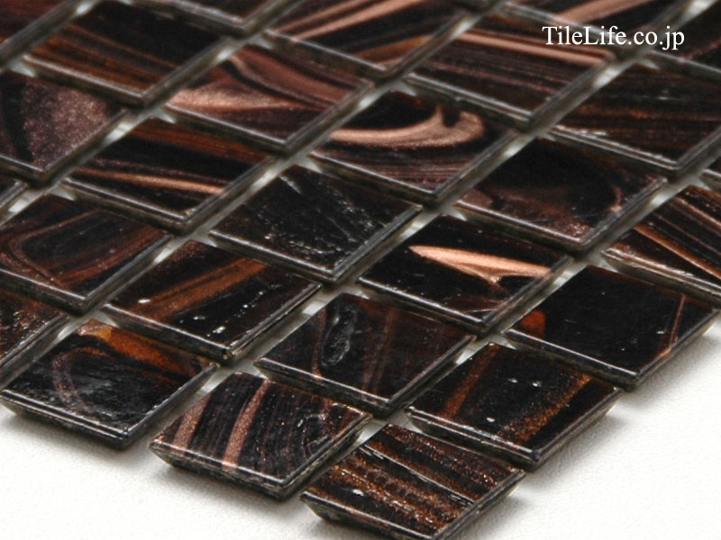 ガラスモザイク 20角平 ブラック系(￥500/シート以下) 26393KHM