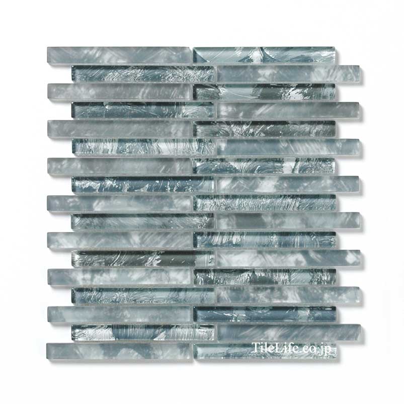 ガラスタイル 135×15角平 ブルーグレー系 26466YRK | タイル ガラスタイル 135×15角平 ブルーグレー系 26466YRK | タイル