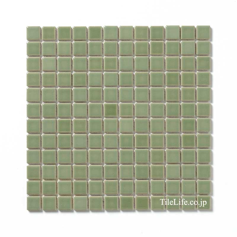 モザイクタイル 23角平 ライトグリーン系 (￥500/シート以下
