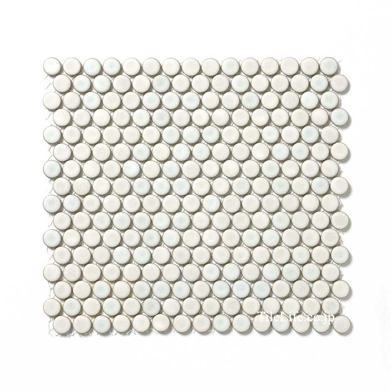 モザイクタイル 19mm丸 ホワイト系 26592TPC | タイルライフ