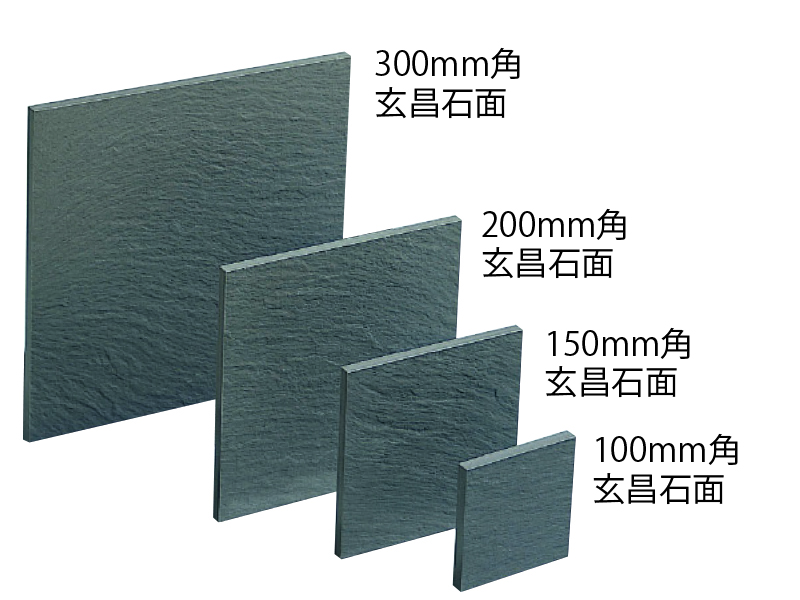 役物タイル スペック 200×100mm角垂れ付階段 玄昌石面 13 40964KWA