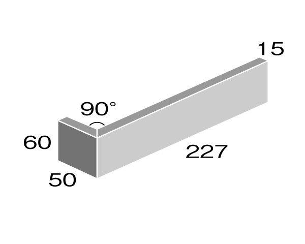 役物タイル セカルトテッセラ (227+50)×60 90°曲(接着) 8 42894KWA