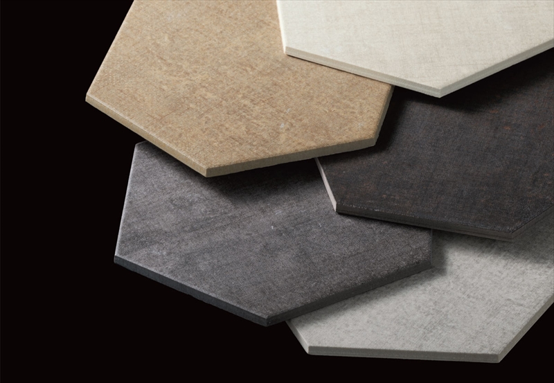 リクシル(INAX) 内装タイル リネンフェイス 250×216六角形 IPF-R/LEF-4