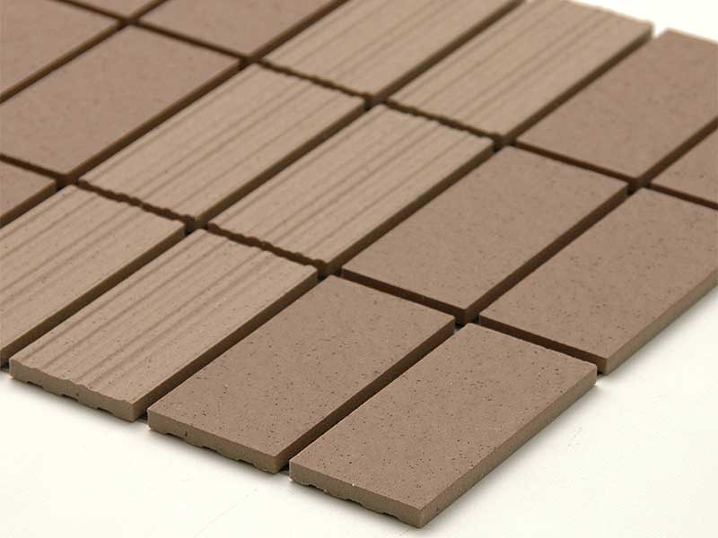 外装モザイクタイル 95×45mm角(45二丁) 石面・横筋面パターンスダレ