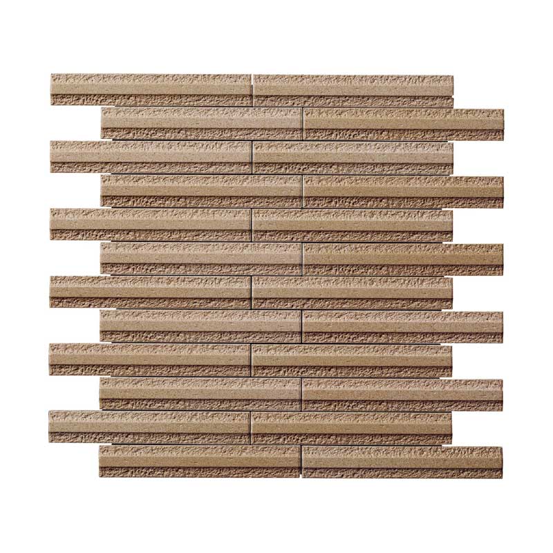 エコカラットプラス グラナス ライン 25×151角ネット張り ECP-2515NET/GLN1 ホワイト タイル(3ケース)　/ LIXIL INAX LIXIL(INAX) エコカラットプラス グラナス ライン 25×151角片面小端施釉(短