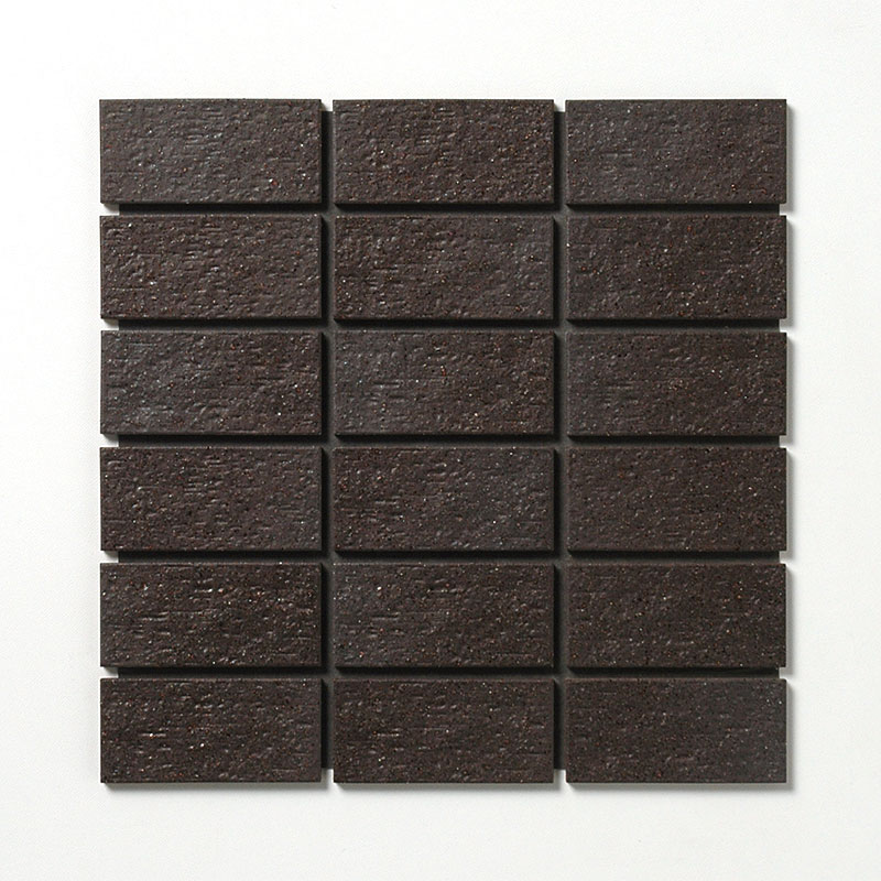 外壁用タイル 外装モザイクタイル 45二丁平 接着剤貼り用 ブラック系 L1 49874ZMN