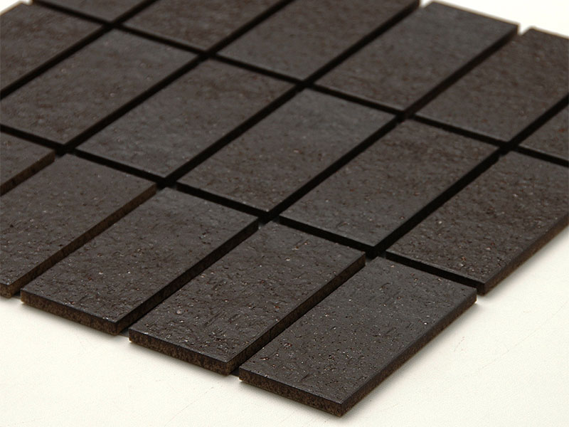 外装モザイクタイル 45二丁平 接着剤貼り用 ブラック系 L1 49874ZMN