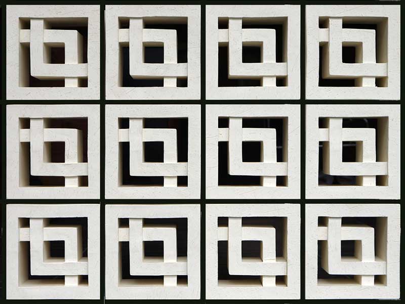 空洞レンガ(穴あきブロック) ポーラスブロック200(白土) 190WJ