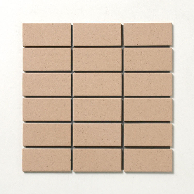 外装モザイクタイル 95×45mm角 (45二丁) スダレ張り 表面紙貼り 施釉