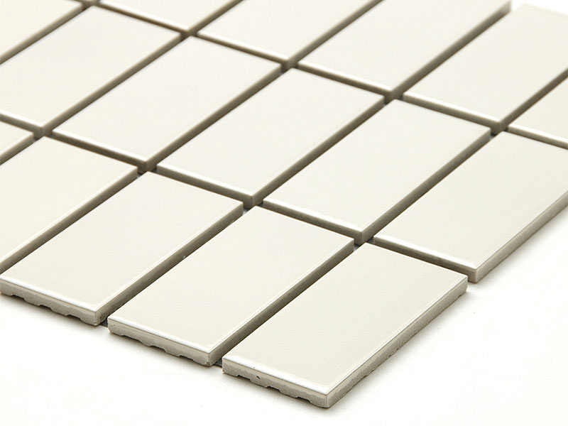 外装モザイクタイル 95×45mm角 (45二丁) スダレ張り 表面紙貼り 施釉