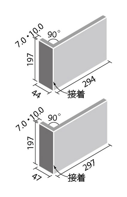 ストーンタイプコレクション ボーダーL 500×100mm角平 HAL-510 STC-JR12　  LIXIL INAX - 2