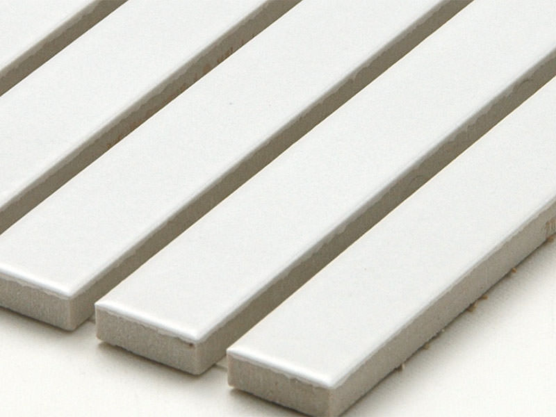 内装タイル 195×20mm角ボーダー 表面紙貼り マットホワイト(M-1