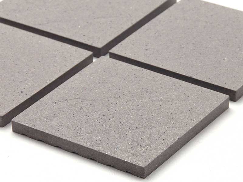 ライトグレー タイルテーブル ライトグレー タイルテーブル シェルフ