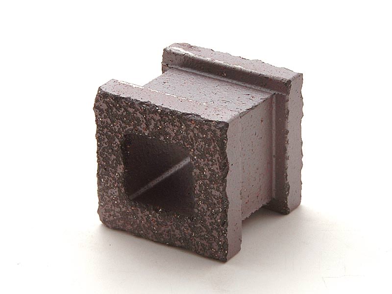 空洞ブロック 空洞レンガ 100角4面溝 ショットブラスト加工 ダークブラウン系 iet タイルライフ アウトレットタイル販売 通販 サイト