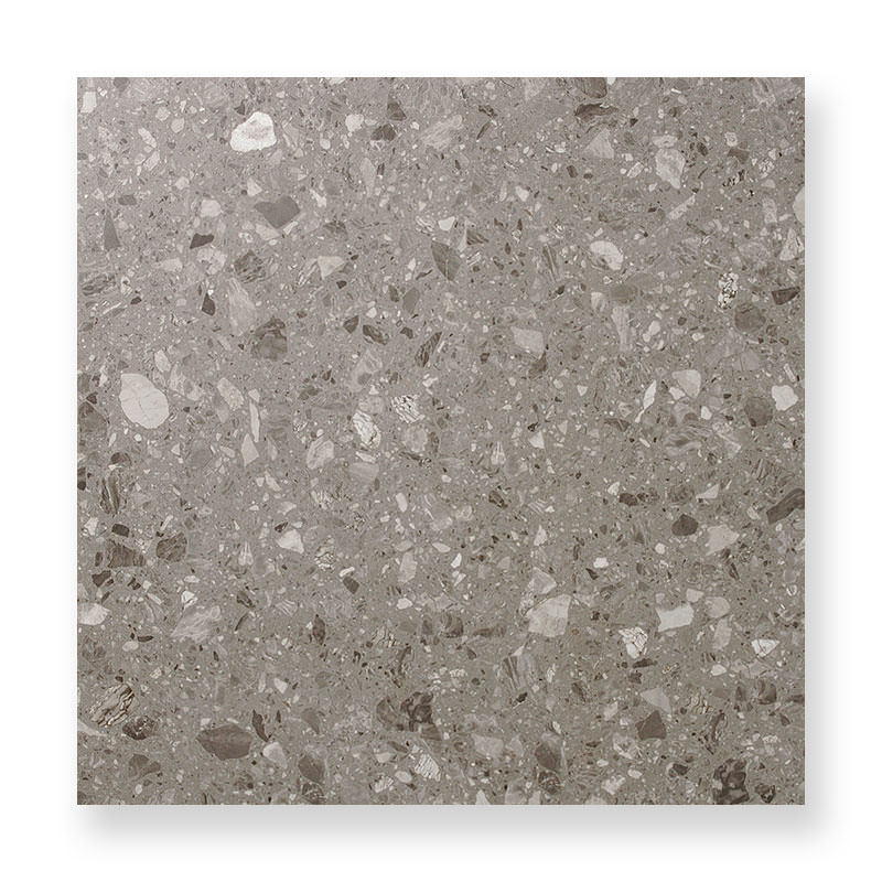 600角平】 テラゾ調床タイル グレー系 53162EUN | タイルライフ