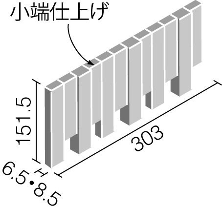 リクシル(INAX) 役物タイル エコカラットプラス 和細工 25×151角片面小