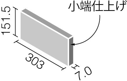 リクシル(INAX) 役物タイル エコカラットプラス ラフセメント 303×151