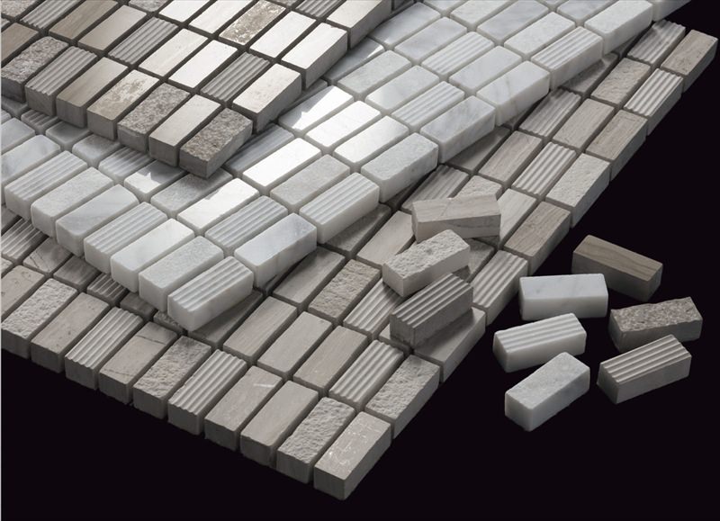 リクシル(INAX) 大理石モザイク イノセントマーブル 12×30角ボーダー