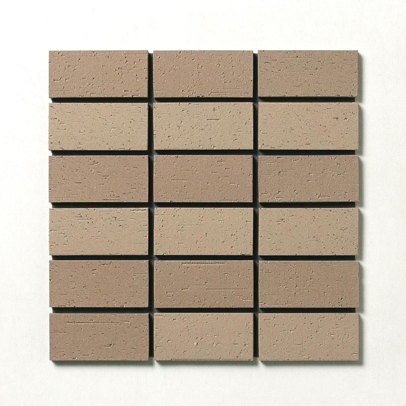 外装モザイクタイル 50mm二丁平(45二丁平) ラフ面状 表面紙貼り