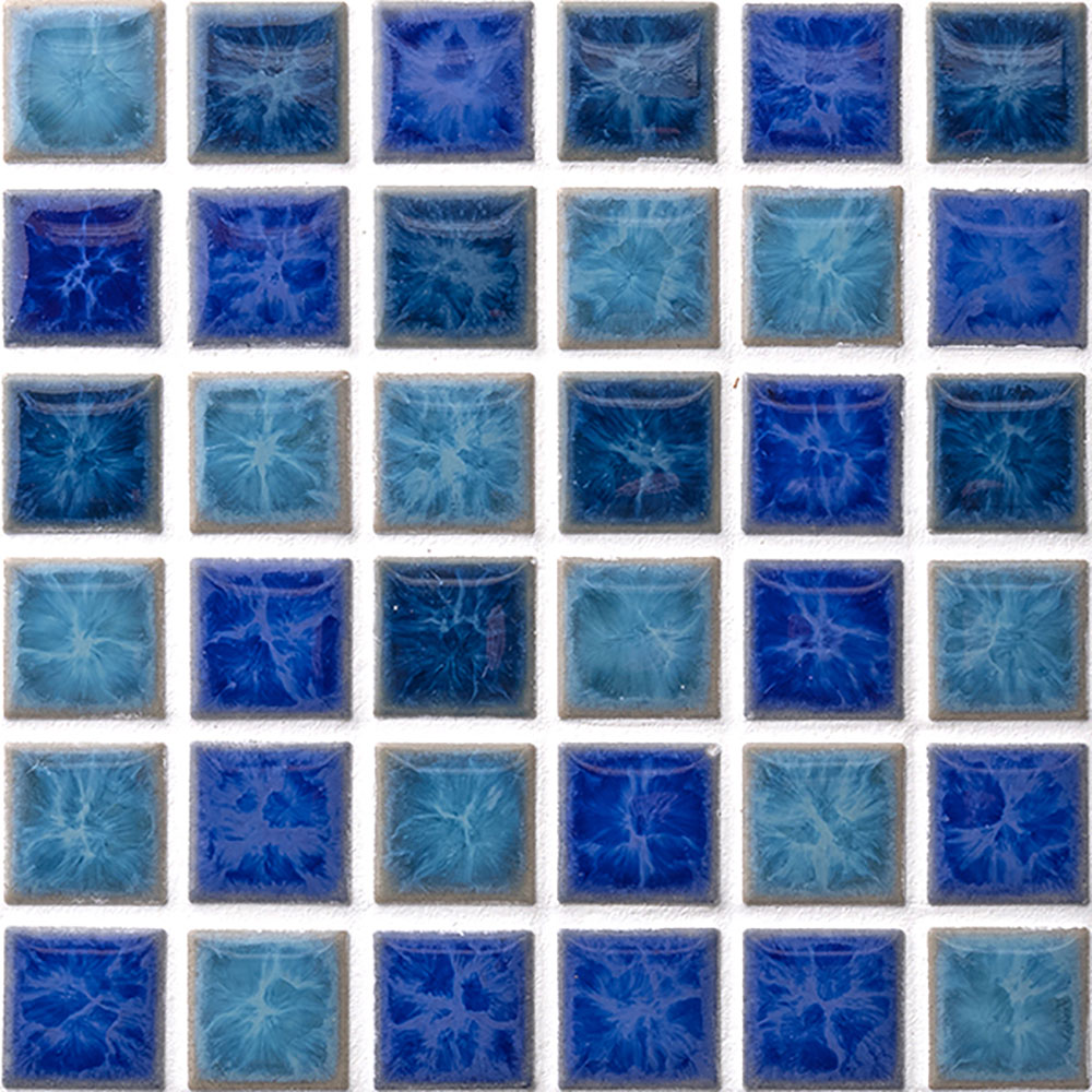 あおい工芸 モザイクタイル オーシャンブルーシリーズ 22角平 色:OC-MIX3 64280MMS