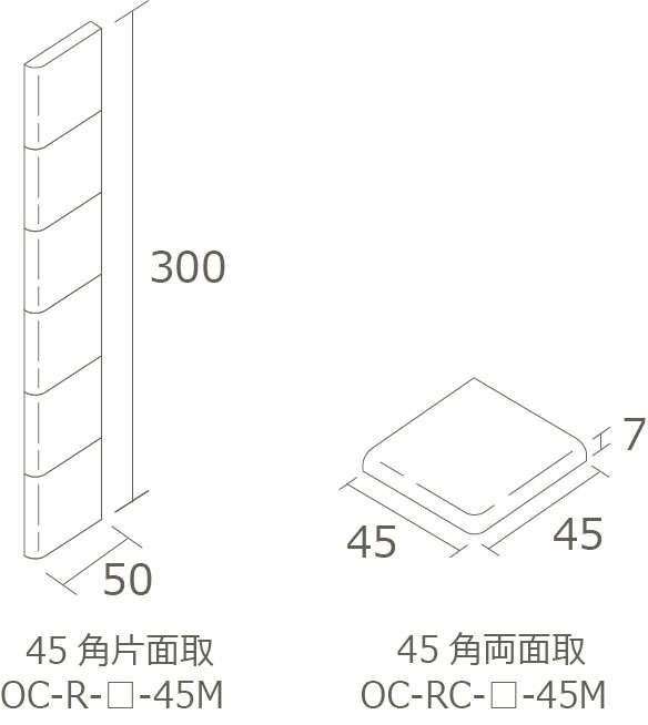 モザイクタイル オーシャンブルーシリーズ 45角平 色:OC-11(￥1000