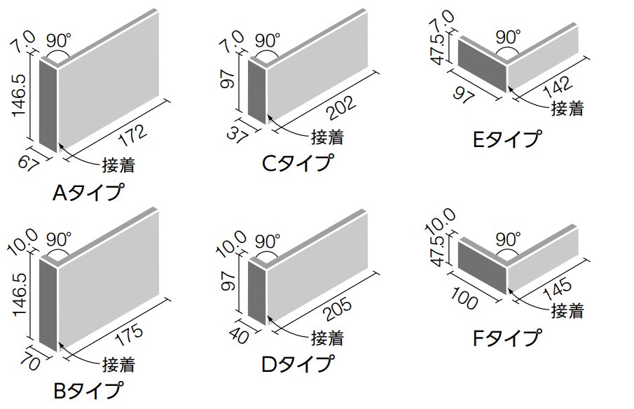 リクシル(INAX) 役物タイル ストーンタイプコレクション