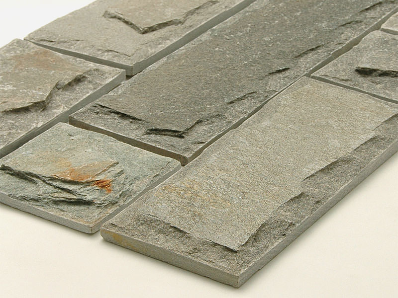 壁用石材 グレー系石英岩 ランダムボーダー 120mm幅 _限定品 77033LBM